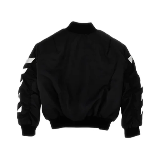 Off-White Kids Diag-Striped Zipped Bomber Jacket