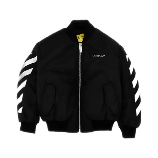 Off-White Kids Diag-Striped Zipped Bomber Jacket