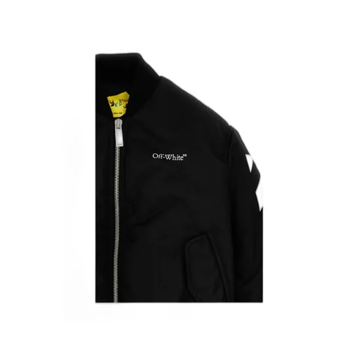 Off-White Kids Diag-Striped Zipped Bomber Jacket