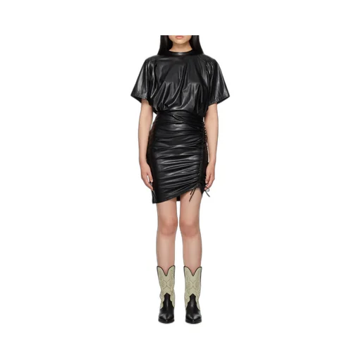 Isabel Marant ÉToile Balesi Short-Sleeved Asymmetric Hem Mini Dress