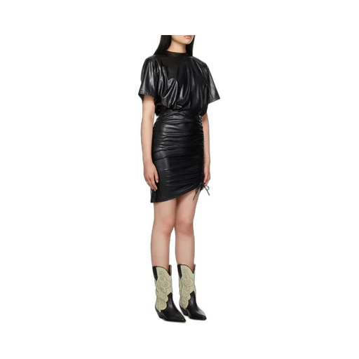 Isabel Marant ÉToile Balesi Short-Sleeved Asymmetric Hem Mini Dress