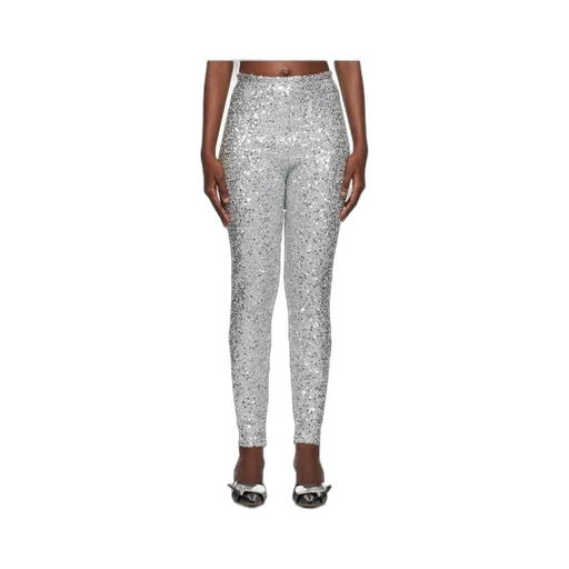 Sequined Elastic Waist Leggings