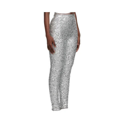 Sequined Elastic Waist Leggings