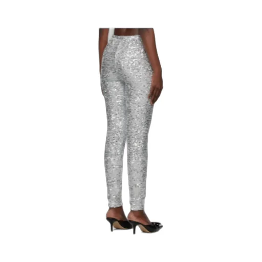 Sequined Elastic Waist Leggings