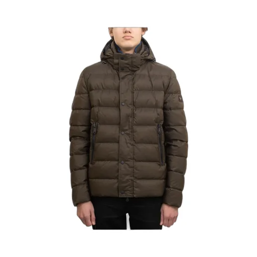 Long-Sleeved Quilted Down Jacket