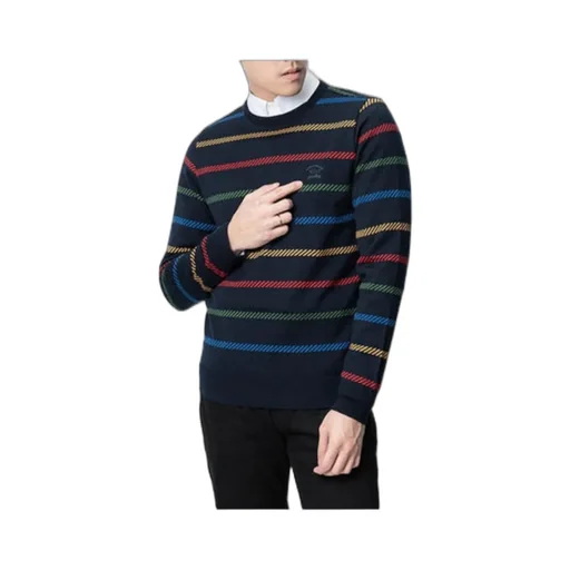 Striped Round-Neck Sweater