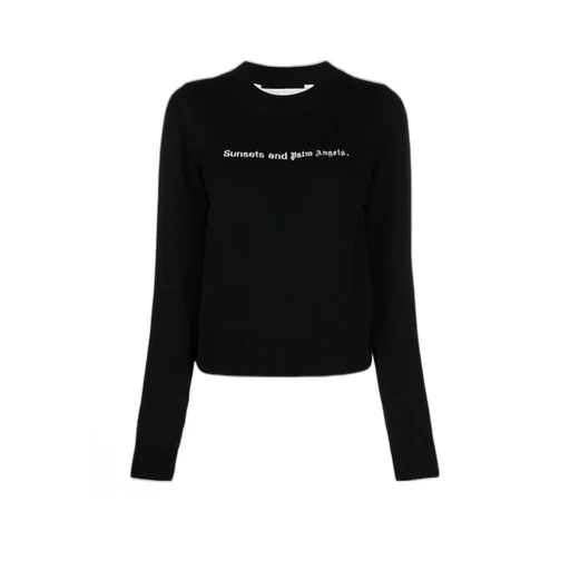 Palm Angels Logo Embroidered Crewneck Jumper