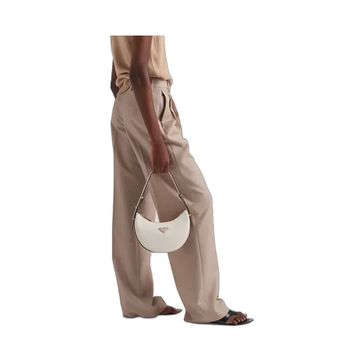 Prada High-Waist Belted Pleated Trousers