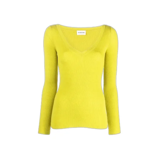 V-Neck Ribbed Wool Jumper