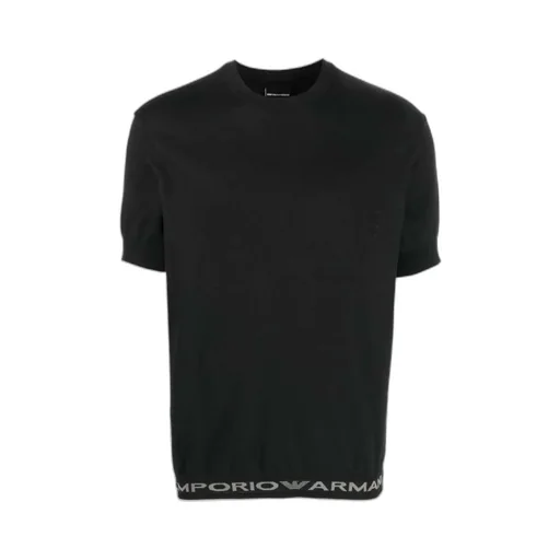 Emporio Armani Logo-Trim Crewneck T-Shirt