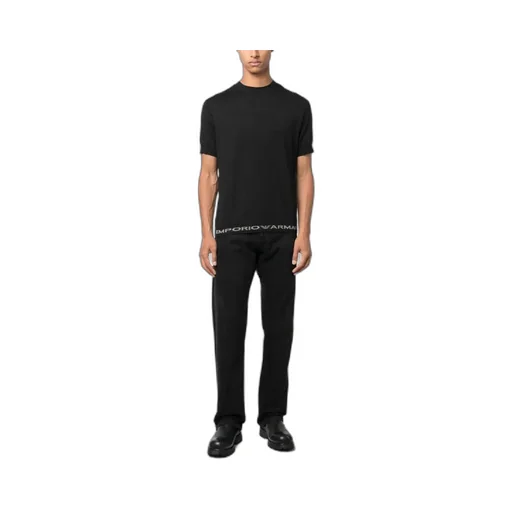Emporio Armani Logo-Trim Crewneck T-Shirt