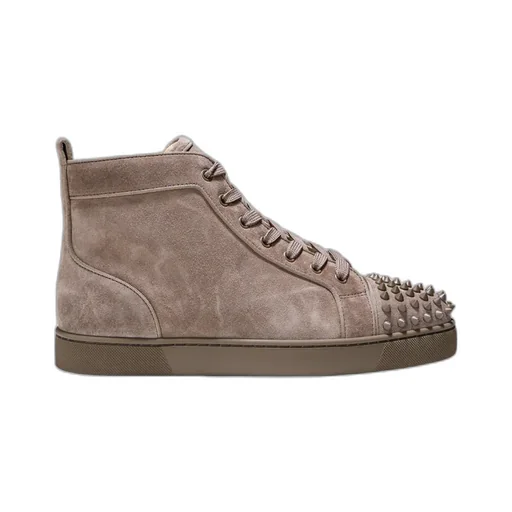 Christian Louboutin Lou Spikes Embellished Mid-Top Sneakers