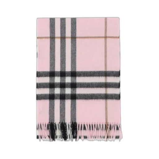 Burberry Checked Fringed-Edge Scarf