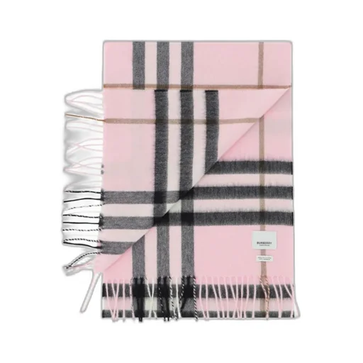 Burberry Checked Fringed-Edge Scarf