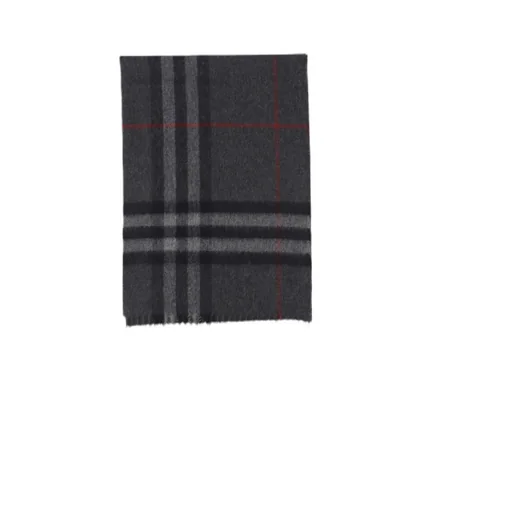 Burberry Checked Fringed-Edge Scarf