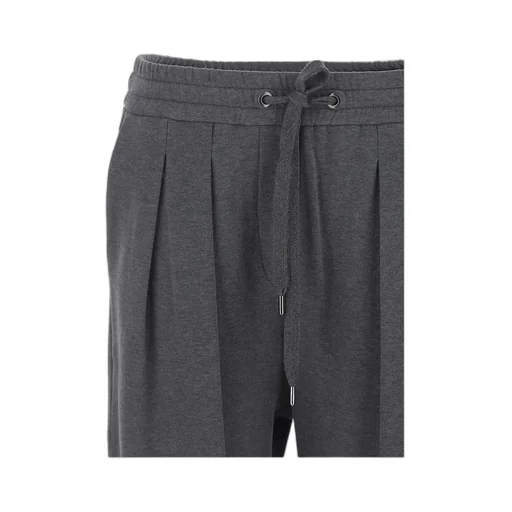 Pleated Cropped Track Pants