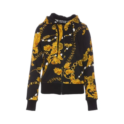 Logo Couture-Print Cotton Hoodie