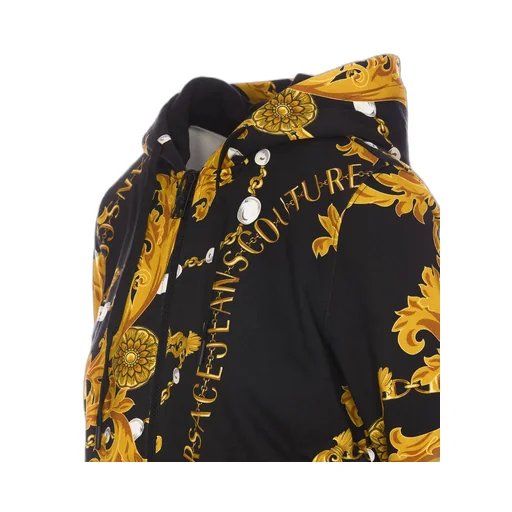 Logo Couture-Print Cotton Hoodie