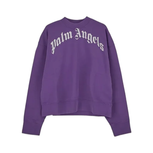 Palm Angels Kids Logo Printed Crewneck Sweatshirt