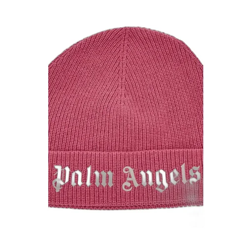 Palm Angels Kids Logo-Embroidered Turn-Up Hem Beanie