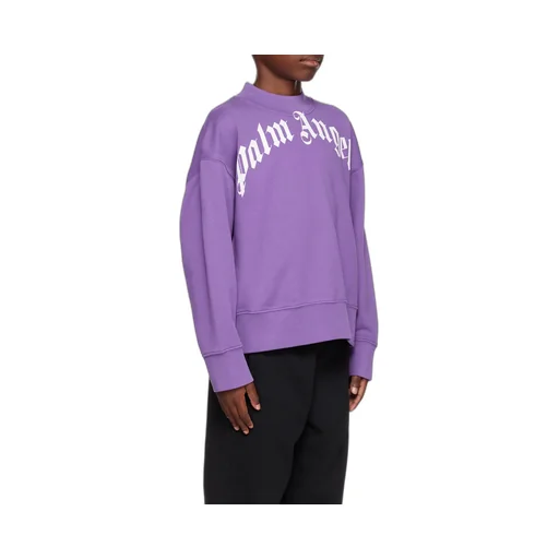 Palm Angels Kids Logo Printed Crewneck Sweatshirt