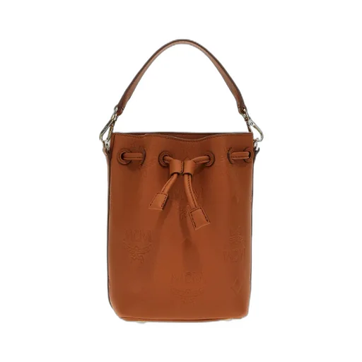 Mcm Dessau Monogram Drawstring Bucket Bag