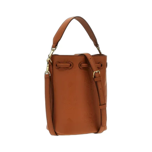Mcm Dessau Monogram Drawstring Bucket Bag