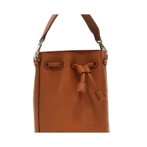 Mcm Dessau Monogram Drawstring Bucket Bag