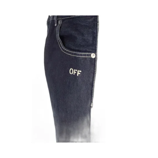 Off-White Mid-Rise Straight-Leg Jeans