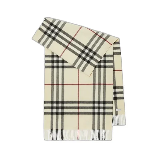 Burberry Checked Fringed Scarf