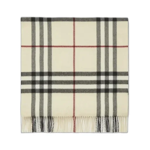 Burberry Checked Fringed Scarf
