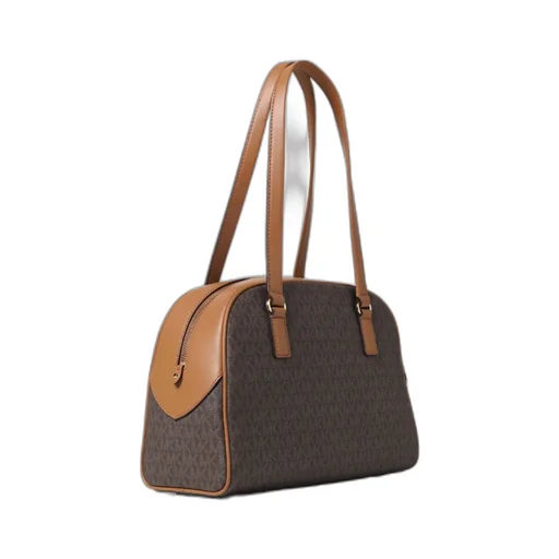 Logo Zipper Shoulder Bag
