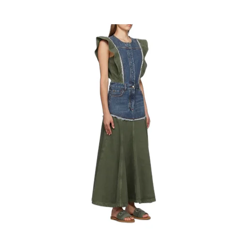 Stitched Mid-Length Dress