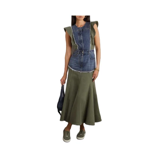 Stitched Mid-Length Dress