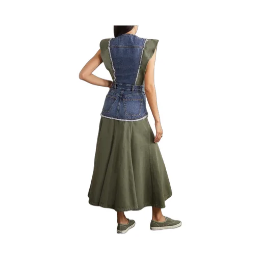 Stitched Mid-Length Dress