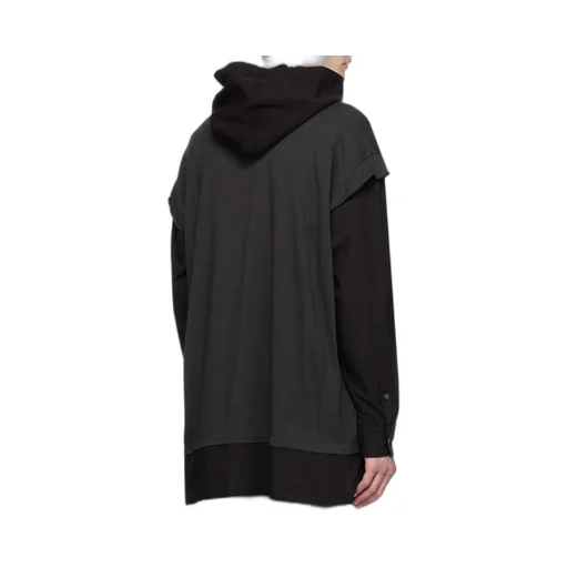 Mm6 Maison Margiela Long Sleeved Layered Hoodie