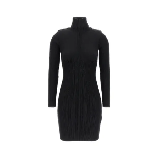 Elisabetta Franchi Roll-Neck Knitted Mini Dress