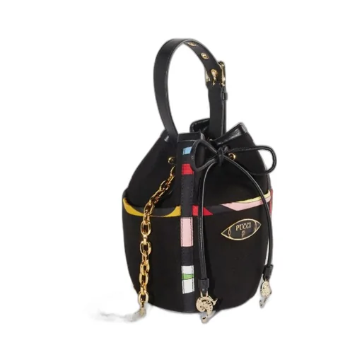 Logo-Plaque Bucket Bag