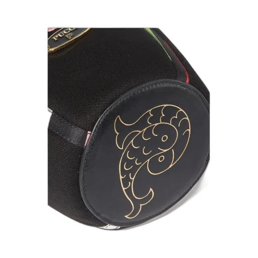 Logo-Plaque Bucket Bag