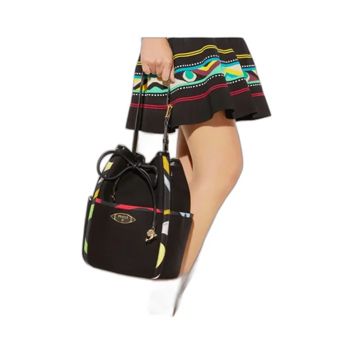 Logo-Plaque Bucket Bag