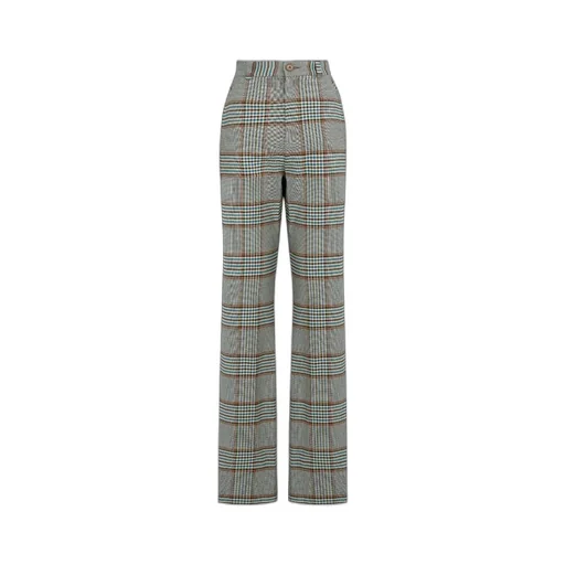 Ray Tartan Check-Pattern Trousers