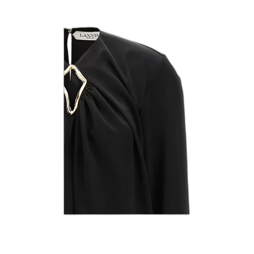 Lanvin Eyelet Detailed Draped Top