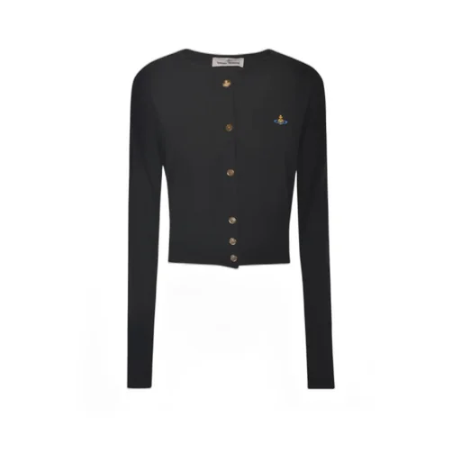 Vivienne Westwood Orb Embroidered Cropped Cardigan