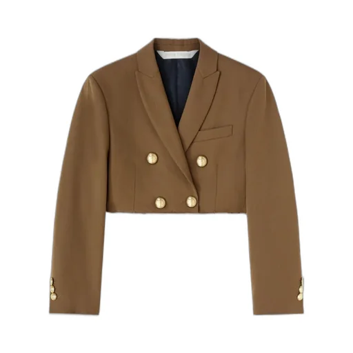Palm Angels Raw-Cut Hem Cropped Jacket