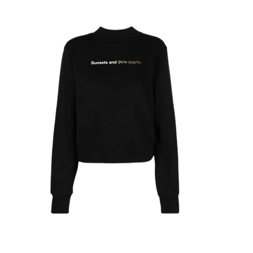 Palm Angels Sunsets Printed Mock Neck Sweatshirt
