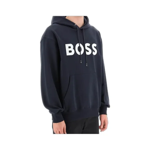 Boss Hugo Boss Logo Printed Drawstring Hoodie