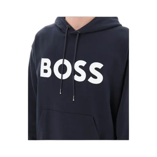 Boss Hugo Boss Logo Printed Drawstring Hoodie