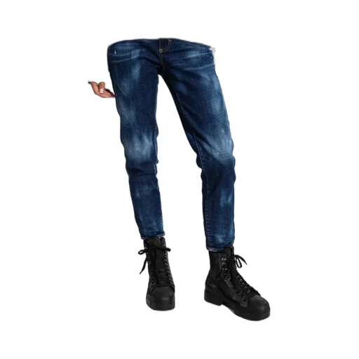 Dsquared2 Distressed High-Waist Cropped Jeans