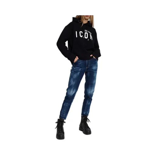 Dsquared2 Distressed High-Waist Cropped Jeans