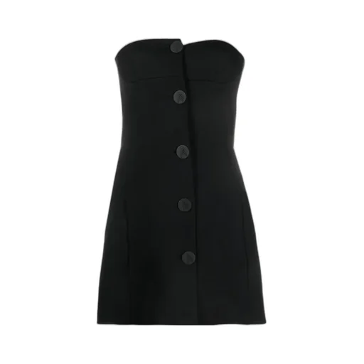 The Attico Asymmetric Strapless Mini Dress